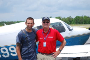 PIlot Broadus Bowman with Chris N.